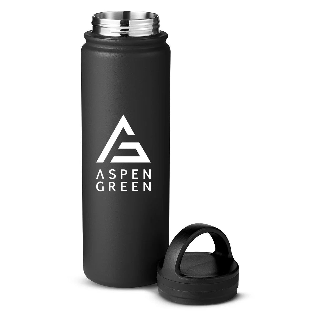 Aspen Green Black Tumbler Lid Off
