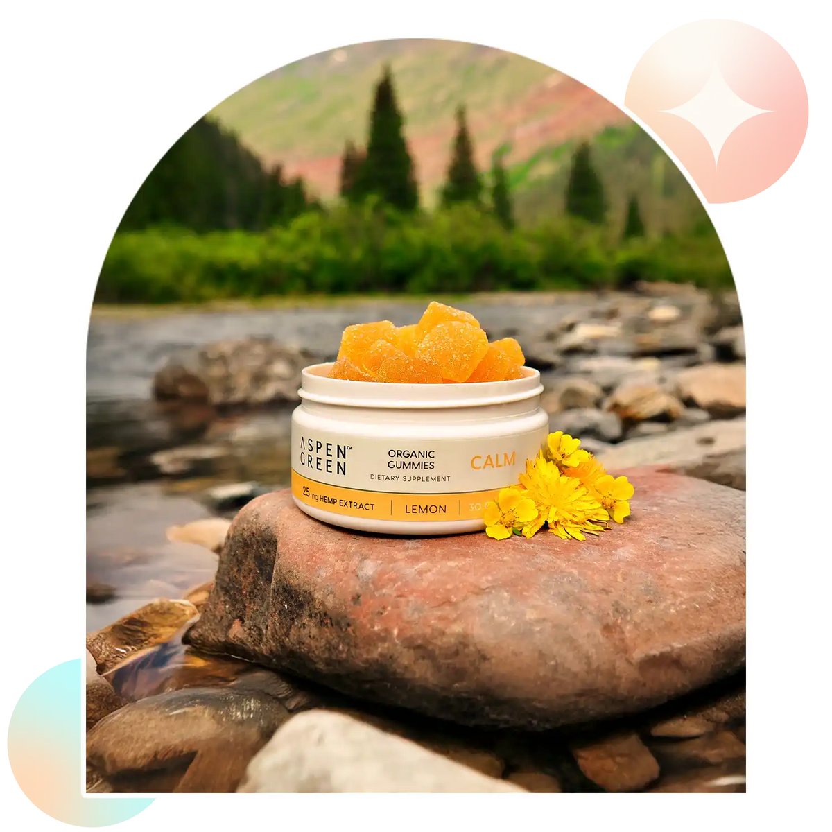 Calm Organic Full Spectrum CBD Gummies – Aspen Green