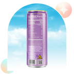 Aspen Green Concord Transfusion THC drink nutrition facts against a blue sky background