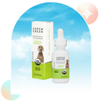 Aspen Green Calm & Mobility Large Dogs CBD Oil - USDA Certified Organic, Unflavored - Bottle and Box