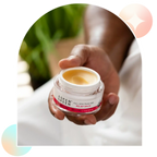 Open jar of Aspen Green Relief Balm