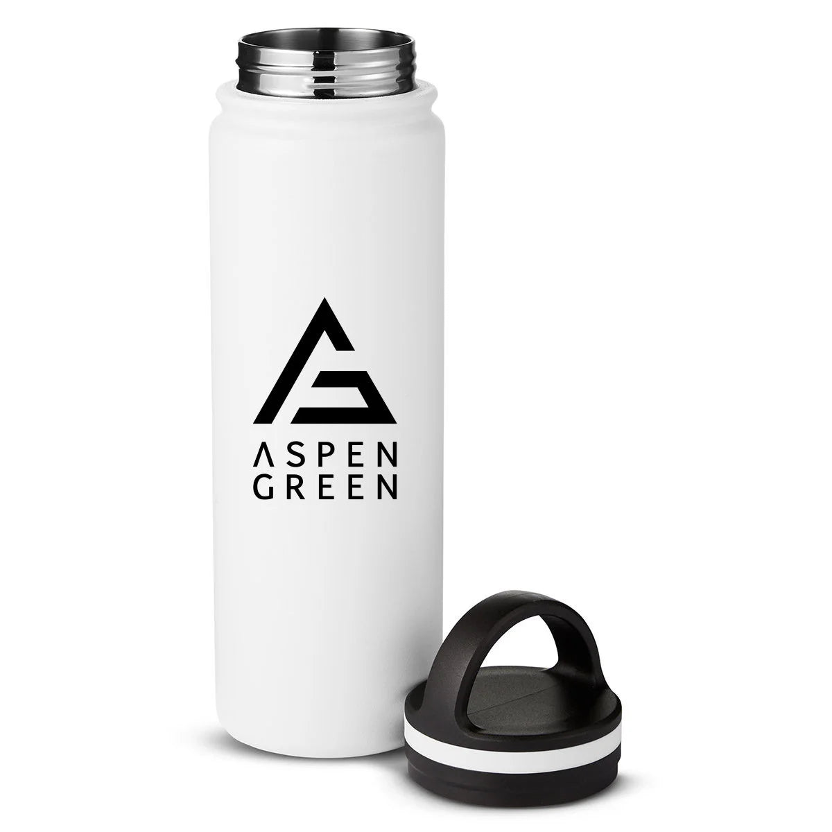 Aspen Green White Tumbler Lid Off