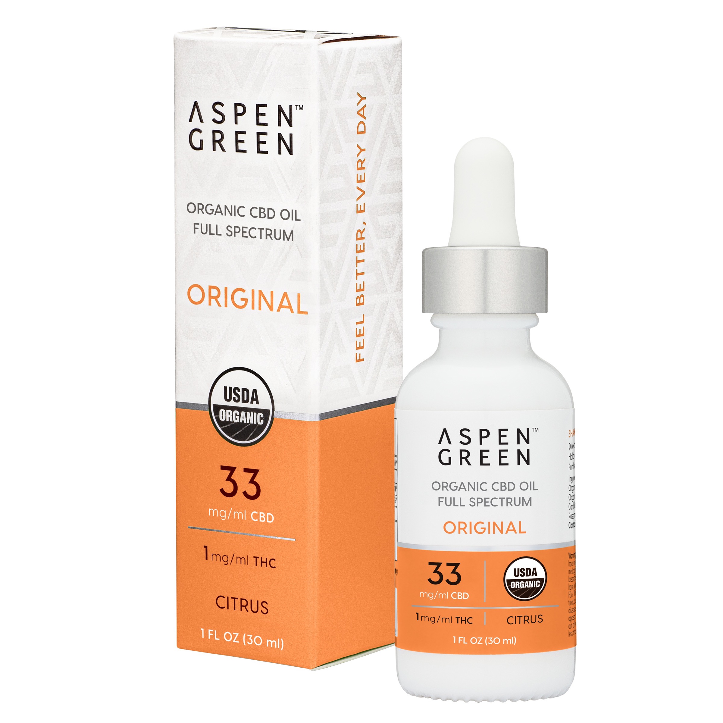 Original Organic Full Spectrum CBD Oil - Citrus - Aspen Green