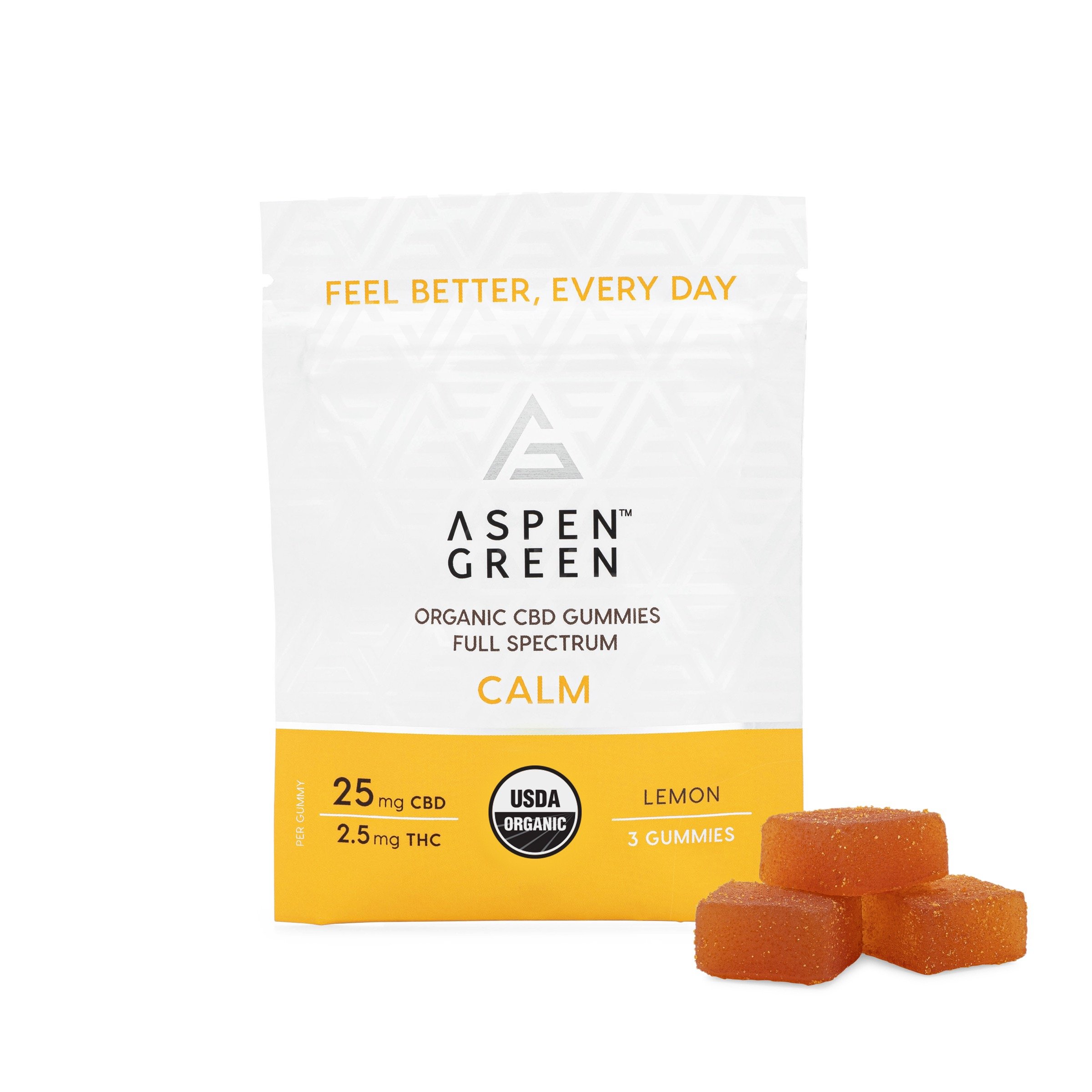 Calm Organic Full Spectrum CBD Gummies (3 Gummies) - Aspen Green