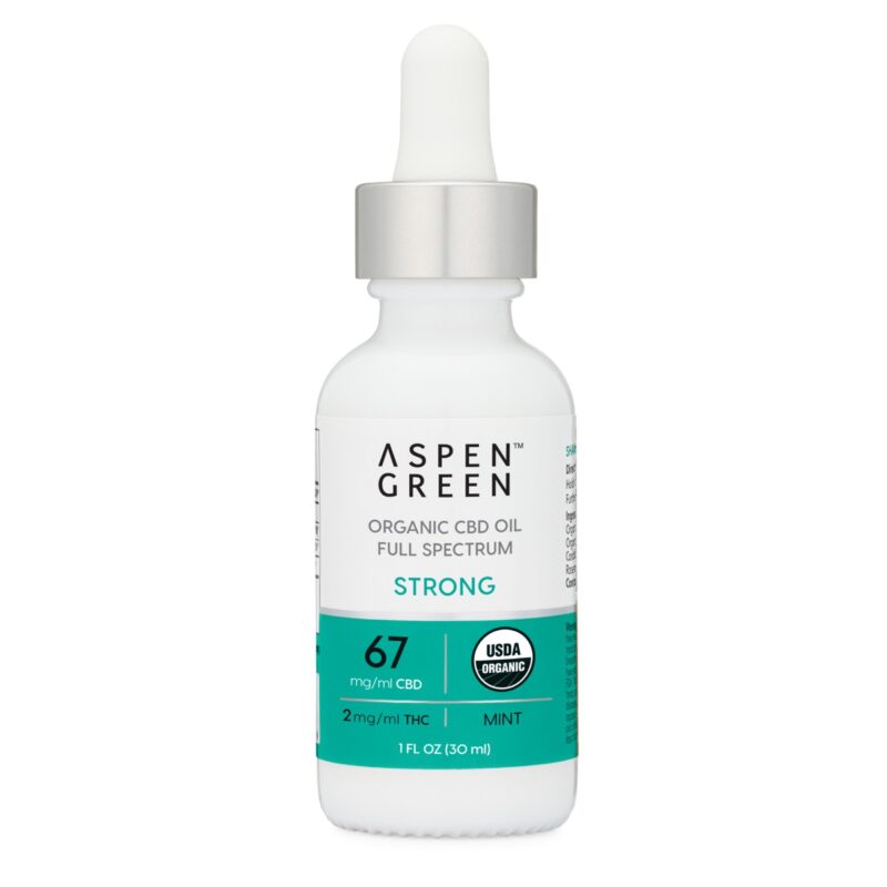 Strong Organic Full Spectrum CBD Oil - Mint - Aspen Green