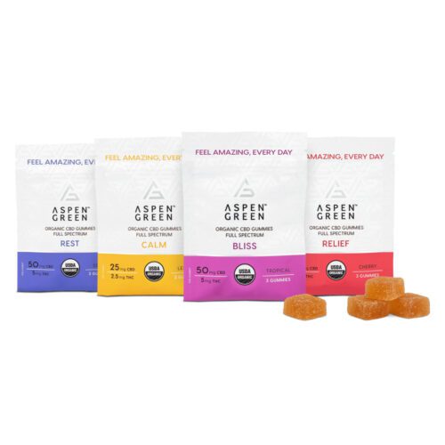 Aspen Green Organic CBD Gummies Packs